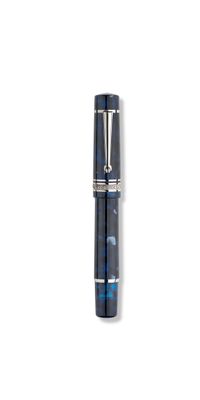 Delta Fountain Pen Reservoir Ink with Reserve Tank Special Resin Engraved Jowo # 6 Stainless Steel Nib Plus Free bottle of ink