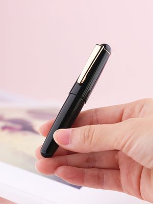 Moonman Q2 Mini Fountain Pen Eyedropper Filling, Transparent Black  Acrylic Pen with Eyedropper