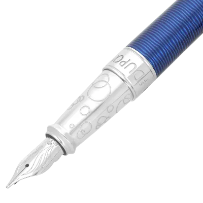 ST DUPONT Line D Fountain Pen- Gulf Stream - 14k Gold Nib - Medium
