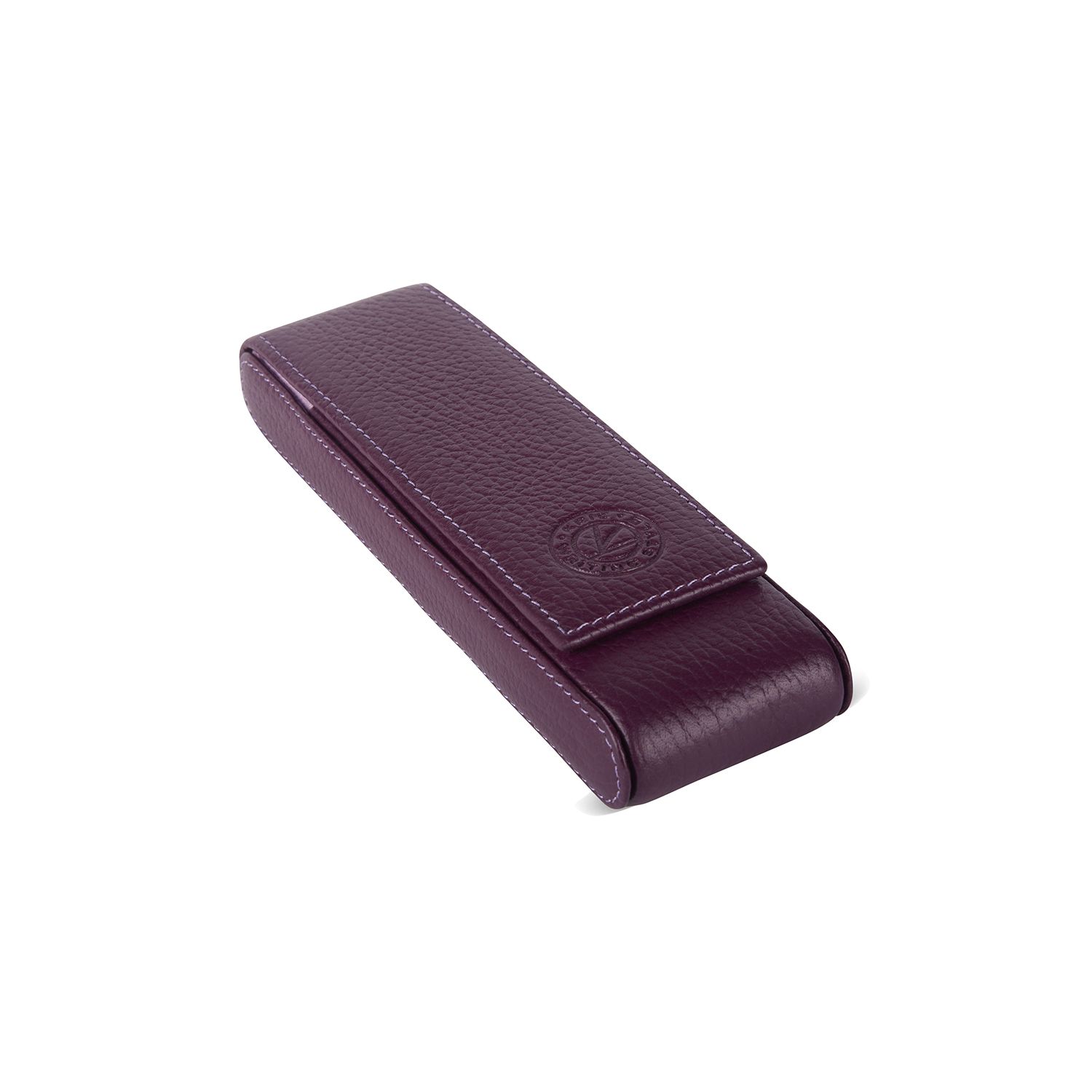 KRIC 2-PIECE LEATHER PEN HOLDER - VIOLET