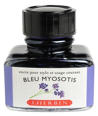 J. Herbin 30 ML Bottle Fountain Pen Ink, Bleu Myosotis