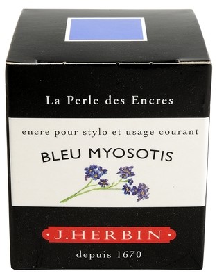 J. Herbin 30 ML Bottle Fountain Pen Ink, Bleu Myosotis
