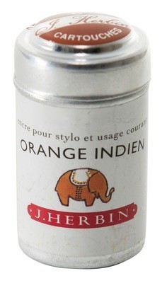 J. Herbin Ink Cartridges 6-Pack Orange Indien (Indian Orange)