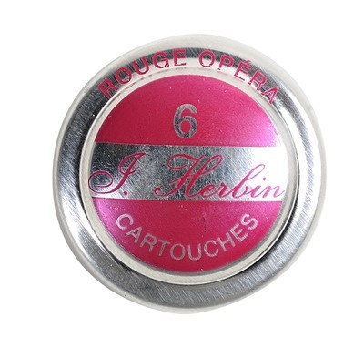 J. Herbin Ink Cartridges 6-Pack Rouge Opera (Red Pink)