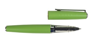 J Herbin Metal Rollerball Pen, Fine Nib - Green - includes one ink cartridge