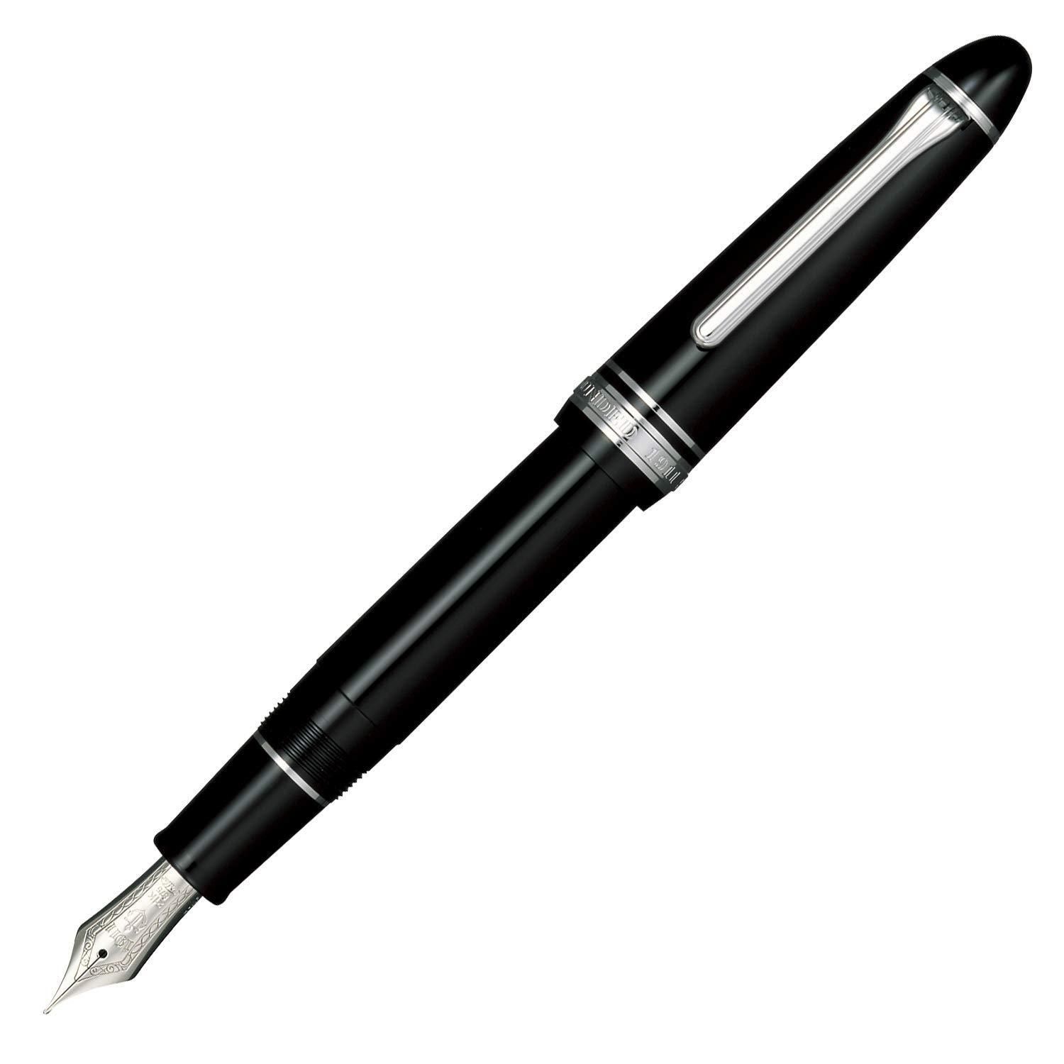 Sailor 1911 Black and Silver 21K Naginata Togi Nib NMF