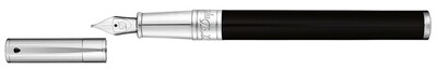 ST DUPONT D-Initial Fountain Pen Duo Ton &amp; Chrome - Medium Nib