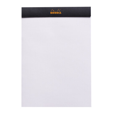 Rhodia Black No16 Stapled Pad Blank 14,8 X 21,0cm