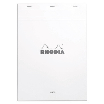 Rhodia White Head Stapled Pad N 18 21x29,7cm Lined