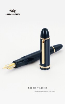 Jinhao X159 Acrylic Fountain Pen, Nib Size # V8 Xtra Fine Nib Gold Trim Classic Design Smooth Writing Pen with Converter.  8 colours to chose from.