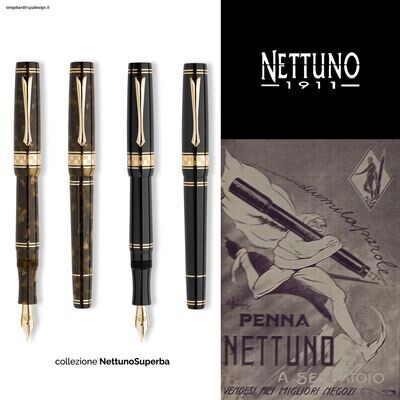 Nettuno 1911 Superba Resin Fountain Pen Steel Nib
