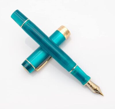 Jinhao Model 100 - Peacock Blue - 18 KGP nib