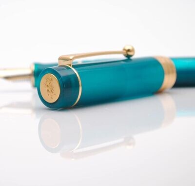 Jinhao Model 100 - Peacock Blue - 18 KGP nib