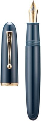 Jinhao 9019  Dadao Series - Dark Blue Acrylic Fountain Pen, Nib Size # V8 Nib with Gold Trim
