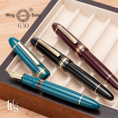 Wing Sung 630 - Torpedo Shape - Piston Filled- 0,5 mm (F) Steel Nib