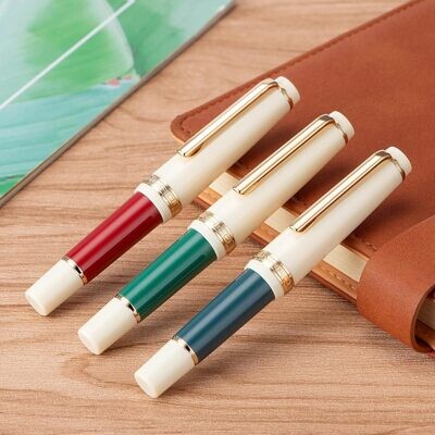 JINHAO 82 MINI Resin Fountain Pen Golden Clip and Trims, Two Tone - Set of Three