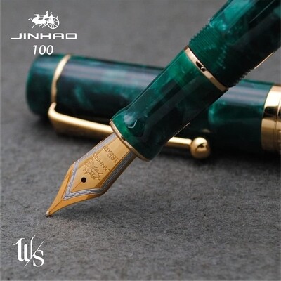 Jinhao Model 100 - Deep Sea Green - 18 KGP nib