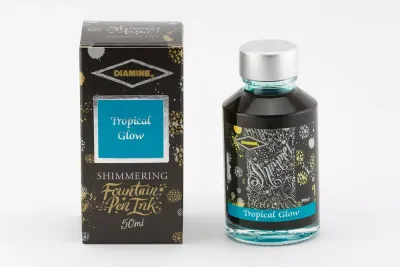 Diamine Shimmertastic   Fountain Pen Ink Bottle - Tropical Glow 50ml