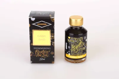 Diamine Shimmertastic   Fountain Pen Ink Bottle - Golden Sands 50ml