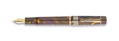 DELTA Neo Gallery - Iris Gold Finish  Numbered fountain pen, special resin, cartridge/converter, #6 stainless steel nib in Fine