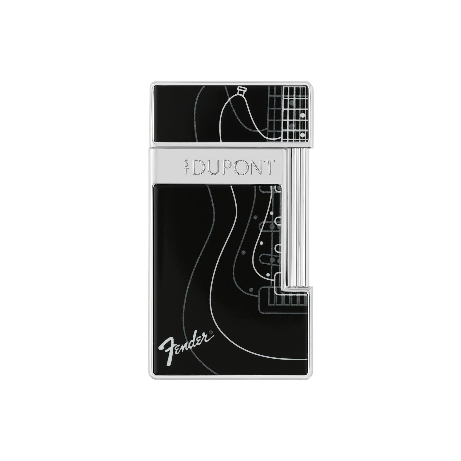 ST DUPONT Lighter Slimy FENDER Black Chrome - Limited Edition