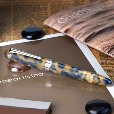 Asvine P50 Resin Fountain Pen Piston Filled Steel # 6 Nib