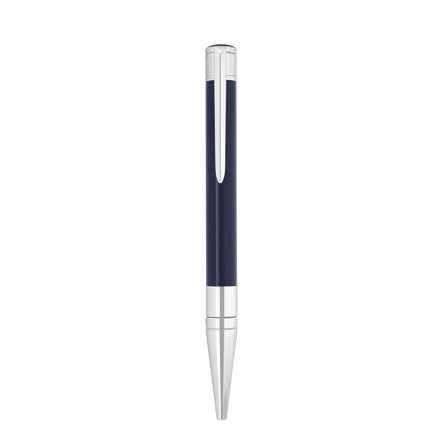 ST DUPONT  W Initial Ballpoint Pen Blue With Chrome Trims - New Version