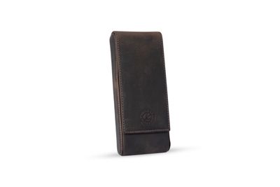 KRIC 3-PIECE LEATHER PEN HOLDER CRAZY COFFEE