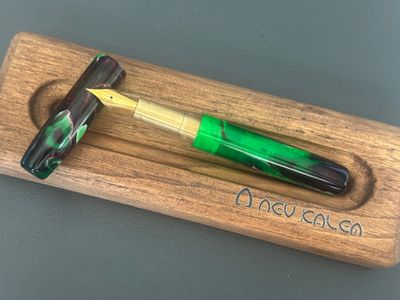 Nev Kalem Amber Fountain Pen # 6 Jowo Stainless steel Gold Nib - Nazenin