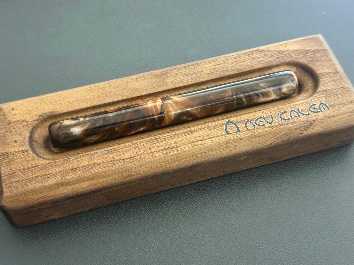 Nev Kalem Amber Fountain Pen # 6 Jowo Stainless steel Gold Nib - Tunc