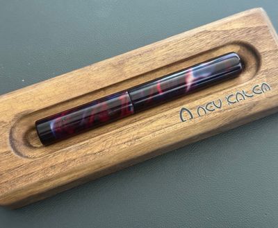 Nev Kalem Amber Fountain Pen # 6 Jowo Stainless steel Silver Nib - Mesk
