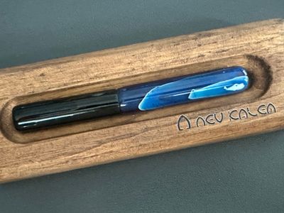 Nev Kalem Amber Fountain Pen # 6 Jowo Stainless steel Gold Nib - Okyanus