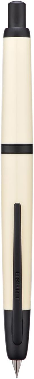 Jinhao Model 20 White Black Trim Fine Fountain Pen