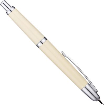 Jinhao Model 20 White Silver Trim Fine Fountain Pen - Fine Nib