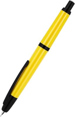 Jinhao Model 20 Yellow Black Trim Fine Fountain Pen