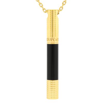 ST DUPONT Mini Ballpoint Pen Necklace Black Golden