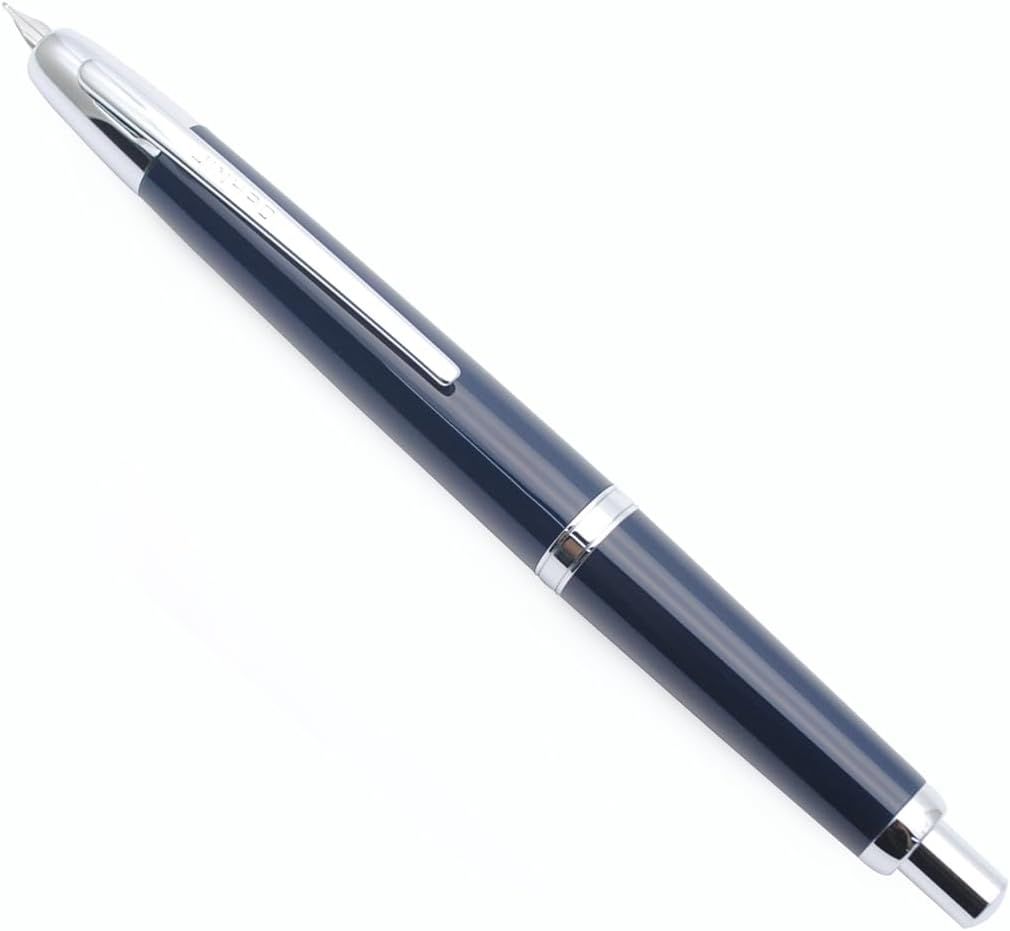 Jinhao Model 20 Blue Chrome Fountain Pen - Fine Nib