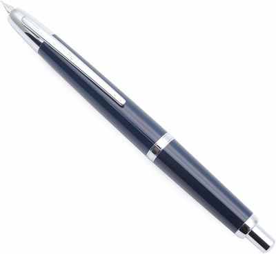 Jinhao Model 20 Blue Chrome Fountain Pen - Fine Nib
