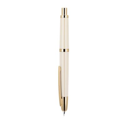 Jinhao Model 20 Ivory Gold Trim Fountain Pen - Fine Nib