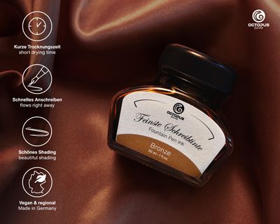 Octopus Fountain pen ink Bronze. 30 ml
