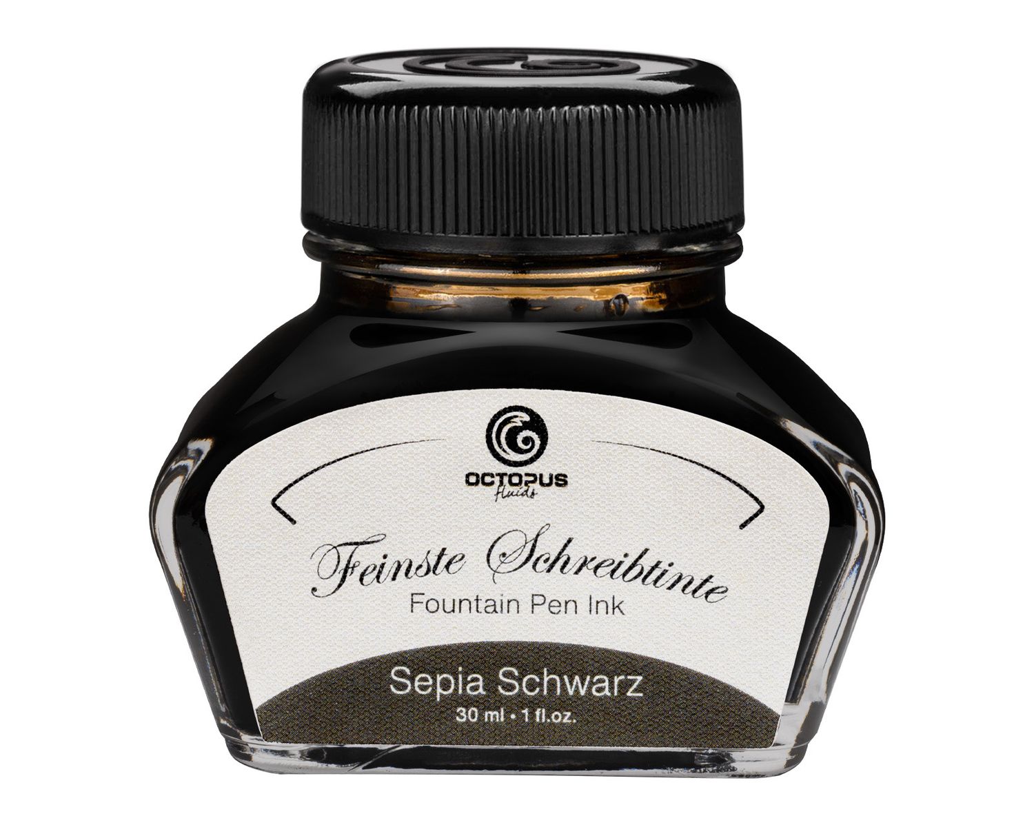 Octopus Fountain pen ink Sepia Black. 30 ml