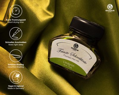 Octopus Fountain pen ink Lime Green. 30 ml