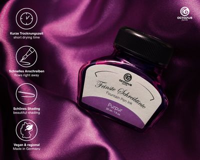 Octopus Fountain pen ink Purple. 30 ml