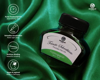 Octopus Fountain pen ink Spring Green. 30 ml