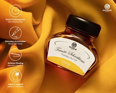 Octopus Fountain pen ink Mango. 30 ml