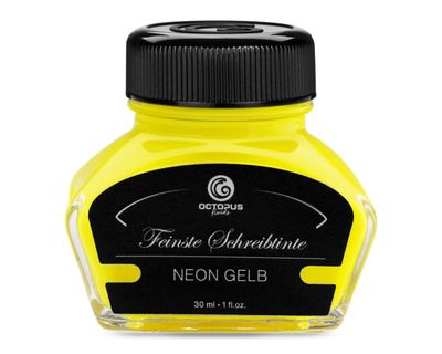 Octopus Fountain pen ink Neon Yellow, pigmented, fluorescent, 30 ml