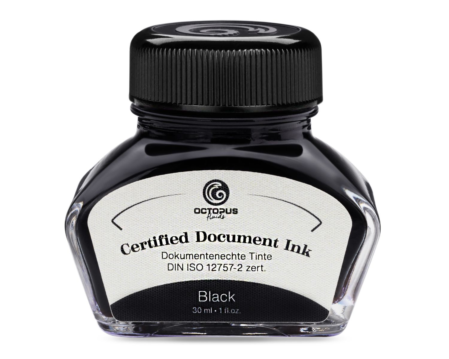 Octopus Document Ink black, document-proof ink, certified according to DIN ISO 12757-2, 30 ml