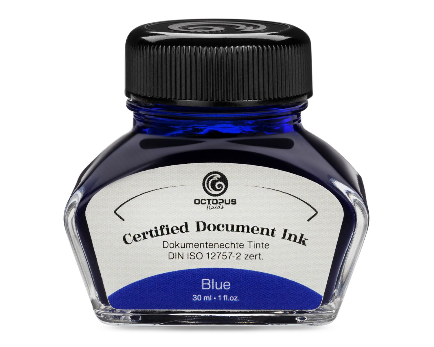Octopus Document Ink blue, document-proof ink, certified according to DIN ISO 12757-2, 30 ml
