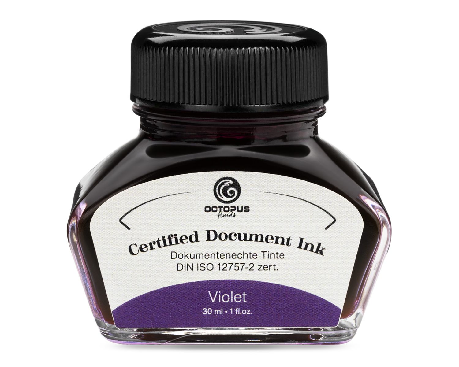 Octopus Document Ink violet, document-proof ink, certified according to DIN ISO 12757-2, 30 ml