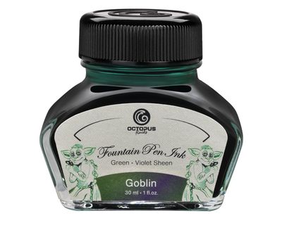 Octopus Fountain Pen Ink Sheen, Goblin, green, 30 ml